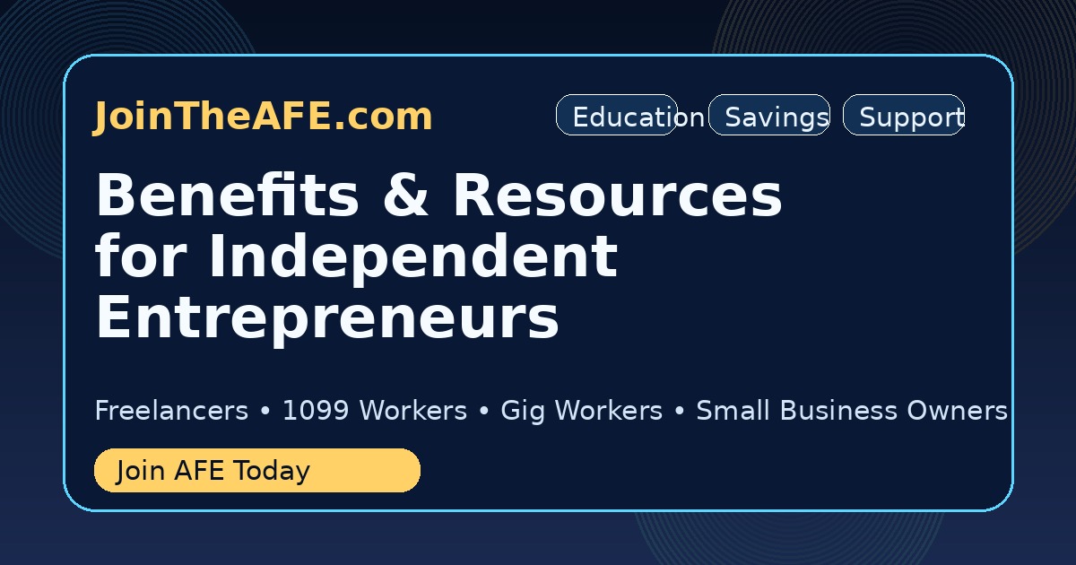 Join The AFE | Entrepreneur Benefits, Resources & Support
